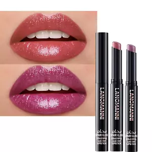 2Pcs Sparkling Lipstick Lip Gloss Long Lasting Waterproof Moisturizer Lip Balm G - Picture 1 of 7