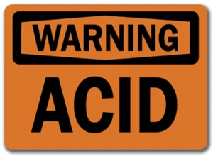 Warning Sign - Acid - 10" x 14" OSHA Safety Sign - Picture 1 of 1