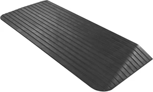 Solid Rubber Threshold Ramp 2" Rise 1,500 Lb. Capacity for Wheelchairs and Power - Picture 1 of 7