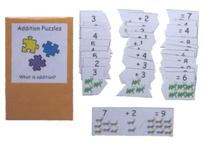 Educational Math Center Common Core Learning Resource Game Addition Puzzles - Picture 1 of 2