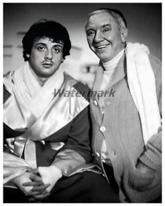Rocky 1976 Rocky & Trainer Mickey Blanco y Negro 8 X 10 Foto Foto Foto - Imagen 1 de 1