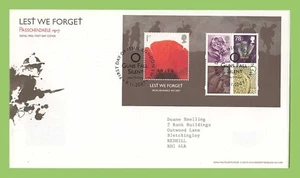 G.B. 2007 Lest We Forget m/s su Royal Mail copertina primo giorno Londra SW1 annullo - Foto 1 di 1