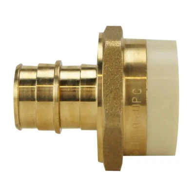 3/4 In. Brass PEX-A Barb X 3/4 In. Schedule 40 PVC Straight Adapter - Image 1 of 4