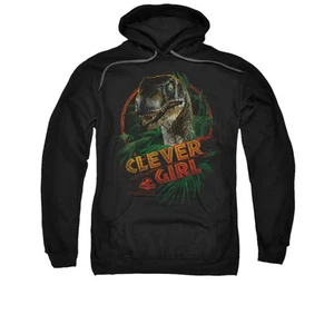 JURASSIC PARK CLEVER GIRL Licensed Pullover Hooded Sweatshirt Hoodie SM-5XL - Picture 1 of 2