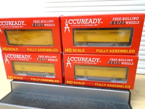 AccuReady HO Fruit Growers Reefers 3 Woodside/1 Steel+Metal Whls+Scale Cplrs NEW - Picture 1 of 5