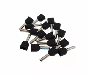 Terminal Block Insulated Wire Ferrules Connector TE - Black- 18AWG - Pack of 100 - Picture 1 of 1