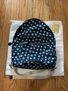 MICHAEL KORS KELSEY JEWEL BACKPACK BOOKBAG BAG NAVY NYLON FLORAL FRONT ZIP - Picture 1 of 12