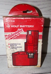 GENUINE MILWAUKEE NOS 12 VOLT NI-CD BATTERY 48-11-0140 - Picture 1 of 5