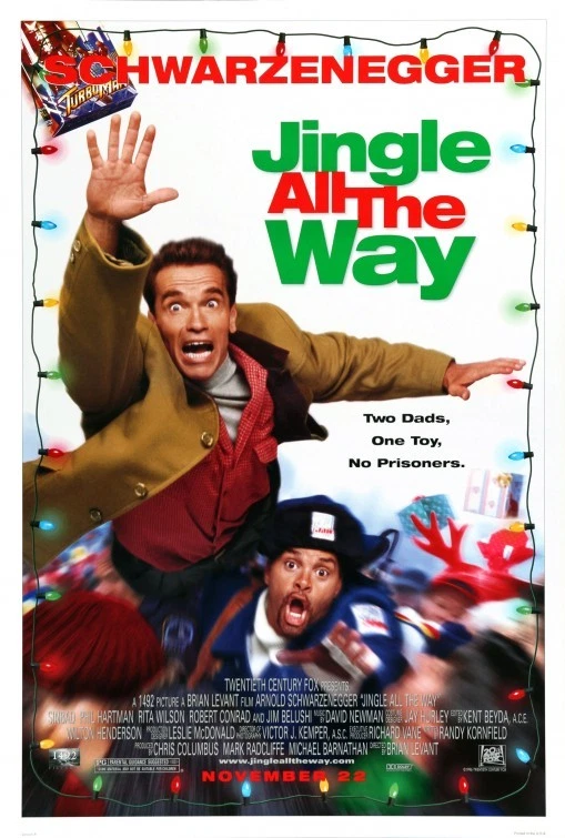 JINGLE ALL THE WAY 1996 Original Promo Mini Movie Poster Arnold Schwarzenegger