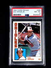 CAL RIPKEN JR.  1984 TOPPS TIFFANY #490 PSA 8 NM-MT BASEBALL CARD HOF ORIOLES .