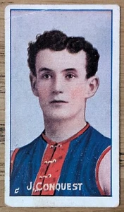 1907 - 08 Sniders & Abrahams VFL Cigarette Card Jim Conquest Melbourne Demons - Picture 1 of 2