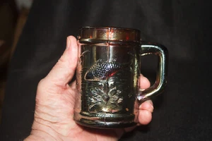 Vintage DUGAN Carnival Glass FISHERMAN'S MUG 4" Amethyst, 1920's-30's - Picture 1 of 8
