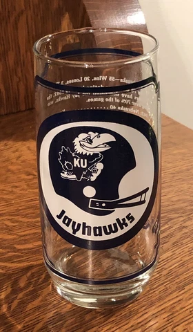 Sam's Collector's Series Glass KU Jayhawks 6” Vintage Glass 1976 Cover