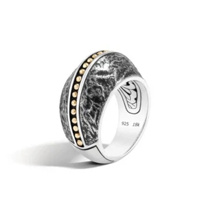 JOHN HARDY Reticulated Dome Ring in Sterling Silver Size 7 - Picture 1 of 7