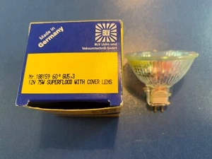 BLV Halogen 188159 12V 75W Flood 60º Halogen Lamp MR16 GU5.3 Made In Germany - Picture 1 of 1