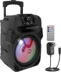 400W Portable Bluetooth PA Loudspeaker - 8” Subwoofer System, 4 Ohm/55-20Khz, US - Picture 1 of 7