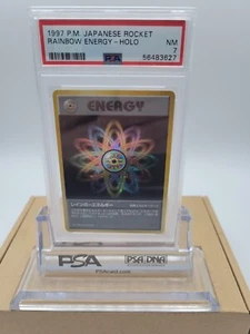 Japanese Pokemon Team Rocket Rainbow Energy Holo PSA 7 - Picture 1 of 1