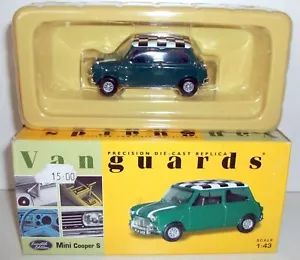 VANGUARDS 1/43 VA02511 MINI COOPER S GREEN WHITE CHECK ROOF - Picture 1 of 2