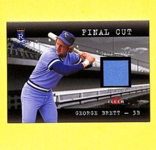 2001 Fleer Final Cut George Brett Game Worn Jersey Relic Card Royals HOF 
