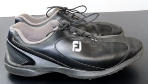Scarpe da golf FootJoy da uomo 12M Sport LT 58038 nero/argento stringate - Foto 1 di 14