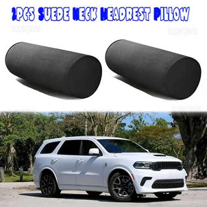 2Pcs Suede Neck Headrest Pillow Cervical Spine Protect Cushion For Dodge Durango - Picture 1 of 11