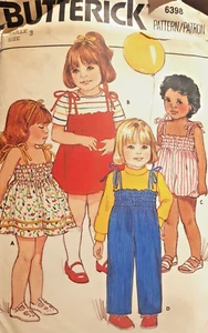 Vintage Sewing Pattern*Girls/Toddlers Romper*Dress*Jumpsuit*Age 3*BUTTERICK 6398 - Picture 1 of 1