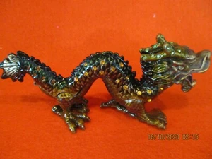 3656 DRAGON ~ ENAMEL TRINKET BOX - Picture 1 of 9
