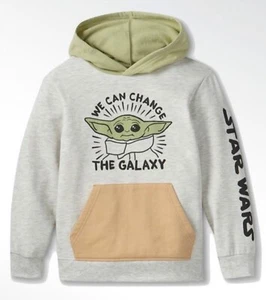 Star Wars The Mandalorian Grogu "We Can Change The Galaxy" Hoodie Youth XS - Picture 1 of 5