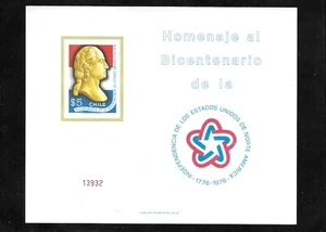 M4048 CHILE TRIBUTE TO THE BICENTENARY UNITED STATES INDEPENDENCE DELUXE PROOF - Picture 1 of 1