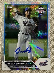 2023 Topps Pro Debut - #PD-15 Jordan Sprinkle (RC) Auto 116/199