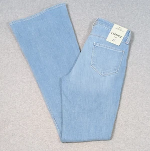 Pantalones de mezclilla acampanados de campana de tiro alto L'AGENCE Paris para mujer talla 27 lavado claro NUEVO - Imagen 1 de 12