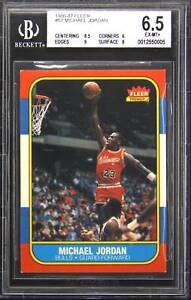1986-87 Michael Jordan Fleer #57 Rookie RC BGS 6.5