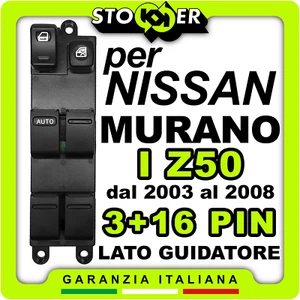 Pulsantiera Alzacristalli Interruttori Vetri Portiere per NISSAN MURANO Z50 SUV - Foto 1 di 17