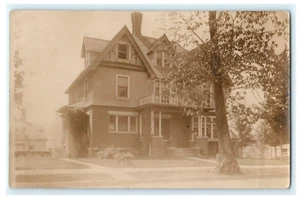 1911 445 Willow St. Waterbury CT frühe Residenz Haus Straßenansicht RPPC - Bild 1 von 2