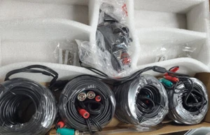 LOT of 4 Video and Power Cable for Lorex HD CCTV Security Camera Include AC - Picture 1 of 2