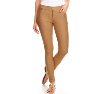 Women's 5 Pocket Color Jeggings Stretchy Pants Jeans Leggings Plus Size Included - Picture 1 of 229