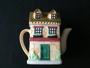 Caprichoso Antiguo Sweetshop Casa de Casa Tetera Tarro de Galletas 2000 Porcelana - Imagen 1 de 6