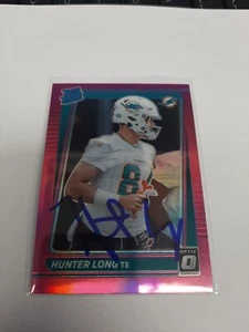 TARJETA DE NOVATO LARGA CAZADOR TARJETA DE FÚTBOL IP AUTÓGRAFO DE NOVATO CLASIFICACIÓN DELFINES MIAMI - Imagen 1 de 2