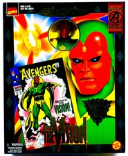 1998 TOYBIZ MARVEL COMICS FAMOUS COVER VISION 8" ACTION FIGURE MIB DOLL AVENGERS