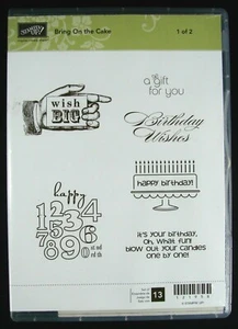 Stampin Up! BRING ON THE CAKE #121958 Kit francobolli usati (set 1 di 2) - Foto 1 di 3