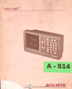 Manual de solución de problemas Acu-Rite 200T DRO 2002 - Imagen 1 de 3