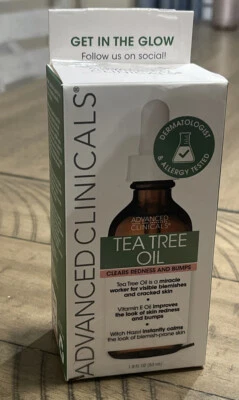 Advanced Clinicals Tea Tree Oil Clears Face Redness and Bumps 1.8 Fl Oz New.  - Image 1 of 4