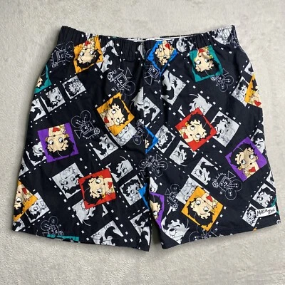 Vintage 90s Betty Boop Marlin Tease Boxer Sleep AOP Shorts Size Large - Image 1 of 4