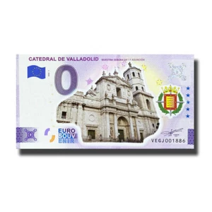 0 Euro Souvenir Banknote Cathedral De Valladolid Colour Spain VEGJ 2022-1 - Picture 1 of 3