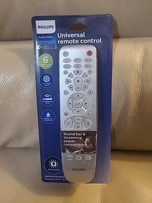 NEW: Philips - Universal Remote Control, 6 Device Configuration, Fully Backlit - Image 1 of 4