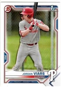 Jordan Viars Filis de Filadelfia 2021 Bowman Draft primer Bowman - Imagen 1 de 2