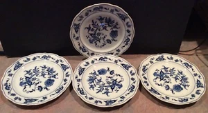Blue Danube Blue Onion (4) 6-3/4" Bread & Butter Plates Rectangle Mark - Picture 1 of 4