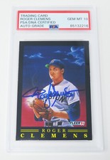 Roger Clemens RED SOX Signed Autograph 1991 Fleer Pro Visions Card 9 PSA 10 Auto
