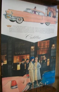 1956 pink Cadillac 4 door hardtop large mag car ad- at Cartier - Picture 1 of 1