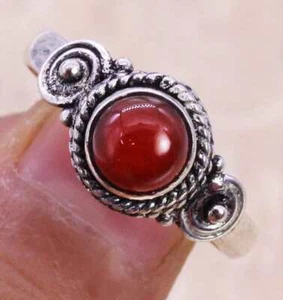 Carnelian 925 Silver Plated Handmade Ring of US Size 7 - Picture 1 of 3